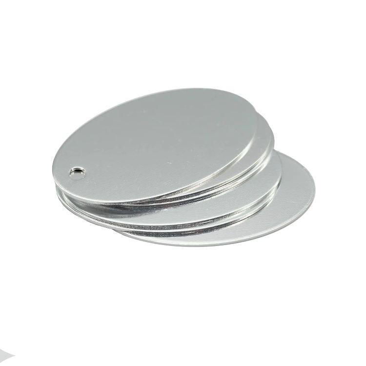 Etching metal circular labels